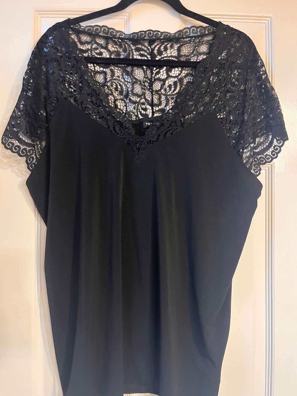 torrid Black Lace Yoke Blouse